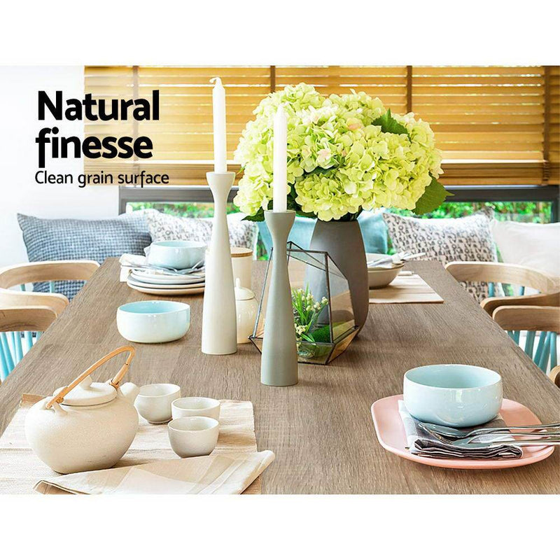 Artiss Dining Table 4 Seater Wooden Kitchen Tables Oak 120cm Cafe Restaurant - Payday Deals