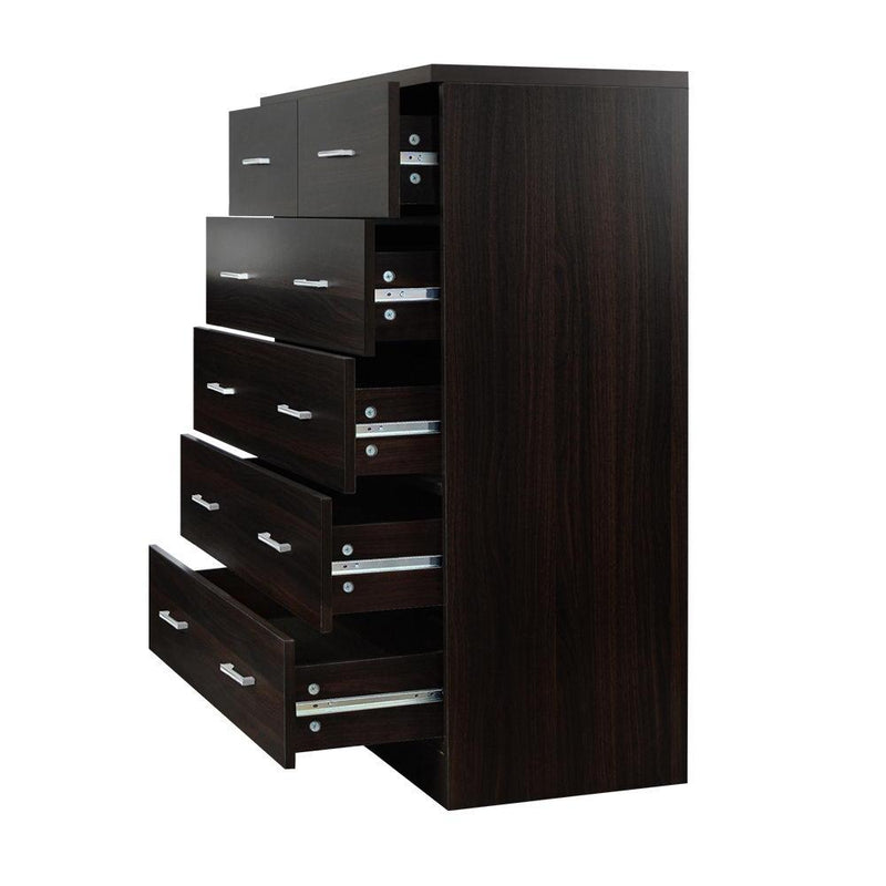 Artiss Tallboy 6 Drawers Storage Cabinet - Walnut - Payday Deals
