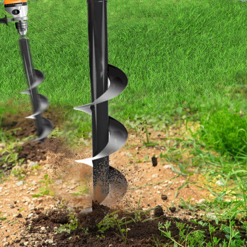 Garden Auger Drill Spiral Earth Bit Power Post Hole Digger Planter ?80 x300mm - Payday Deals