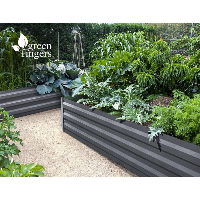 Greenfingers Galvanised Steel Raised Garden Bed Instant Planter 210 x 90 Aluminium - Payday Deals