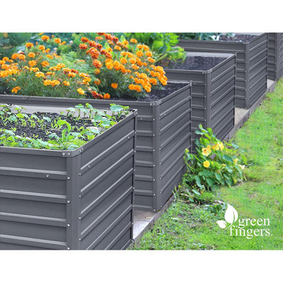 Greenfingers Garden Bed 2PCS 100X100X77CM Galvanised Steel Raised Planter - Payday Deals