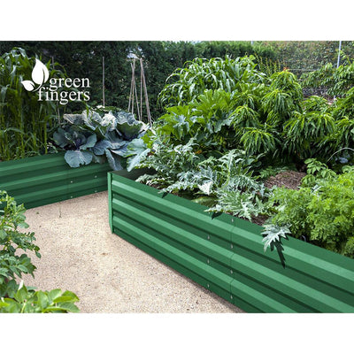 Greenfingers Garden Bed 2PCS 210X90X30cm  Galvanised Steel Raised Planter Green - Payday Deals