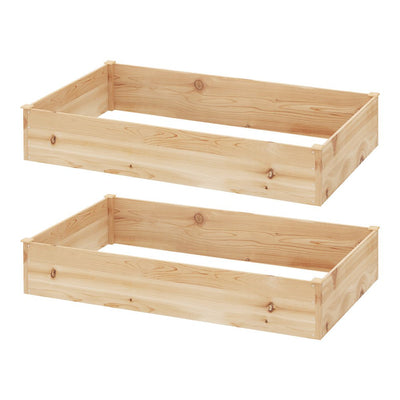 Greenfingers Garden Bed Raised 2x Wooden Planter Box Vegetables 150x90x30cm