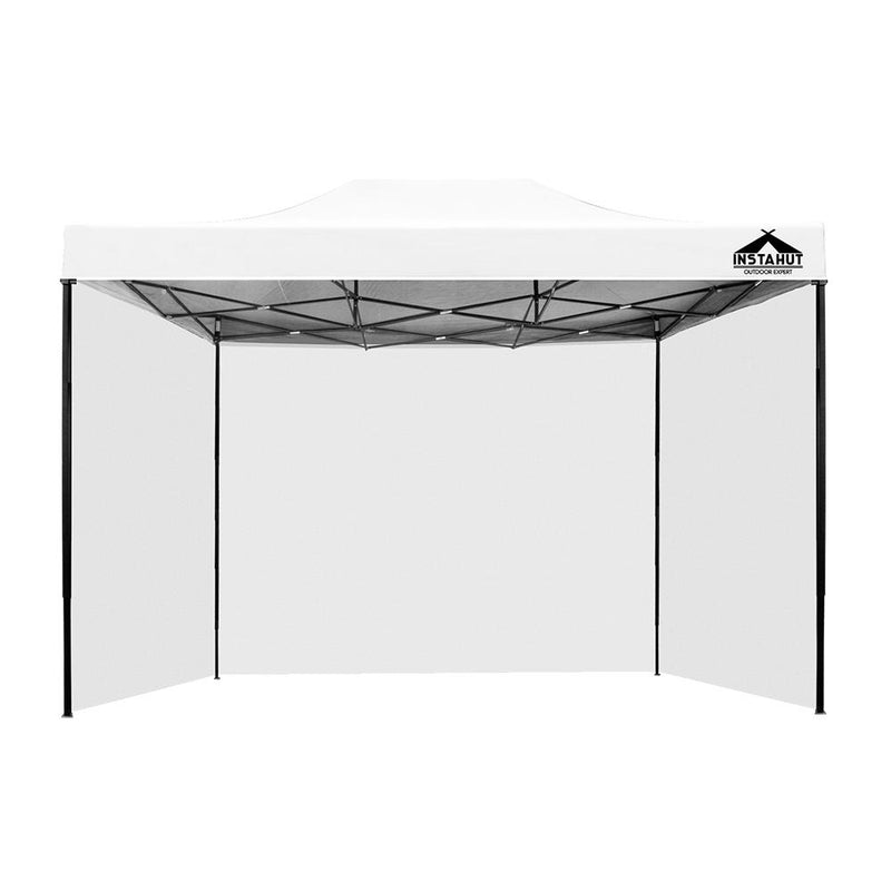 Instahut Gazebo Pop Up Marquee 3x4.5m Folding Wedding Tent Gazebos Shade White - Payday Deals