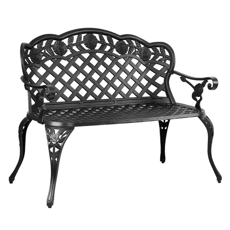 Gardeon Garden Bench Patio Porch Park Lounge Cast Aluminium Outdoor Furniture - Payday Deals