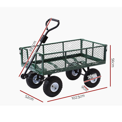 Gardeon Mesh Garden Steel Cart - Green - Payday Deals