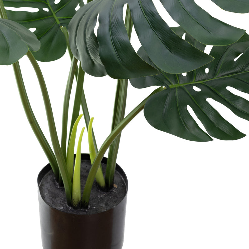 110cm Potted Faux Monstera Vine Plant Artificial Flowers Interior Decoration