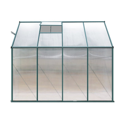 Greenfingers Greenhouse Aluminium Green House Garden Polycarbonate 2.52x1.27M