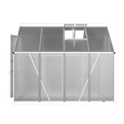Greenfingers Greenhouse Aluminium Green House Polycarbonate Garden Shed 2.4x1.9M