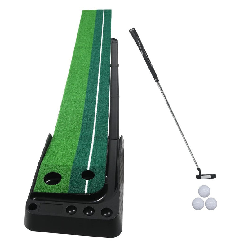 Golf Putting Mat Portable Auto Return Practice Putter Trainer Indoor Outdoor Type A - Payday Deals