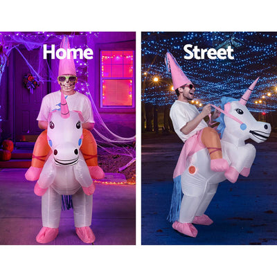 Inflatable Costume Halloween Adult Suit Party Cosplay Unicorn Blow up