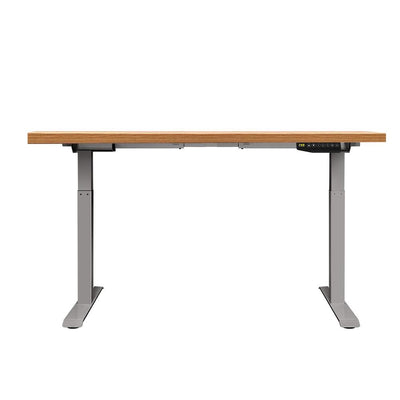 Artiss Standing Desk Adjustable Height Desk Dual Motor Electric Grey Frame Oak Desk Top 120cm - Payday Deals