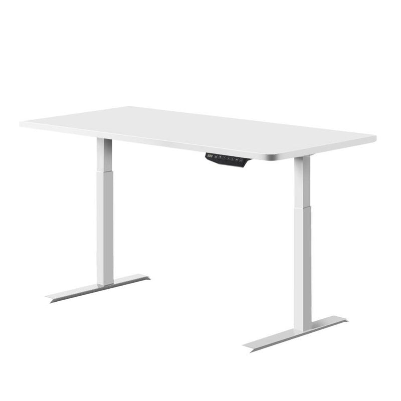 Artiss Standing Desk Adjustable Height Desk Dual Motor Electric White Frame Desk Top 120cm - Payday Deals