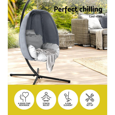 Gardeon Outdoor Furniture Egg Hammock Hanging Swing Chair Pod Lounge Chairs - Payday Deals