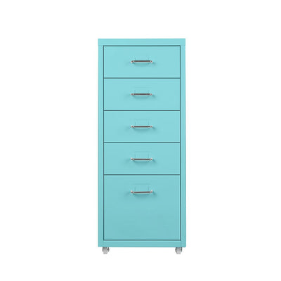 5 Drawers Portable Cabinet Rack Storage Steel Stackable Organiser Stand Blue - Payday Deals
