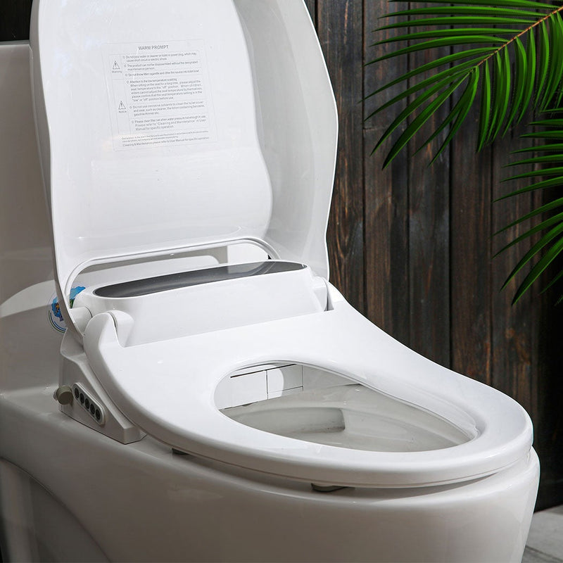 Electric Bidet Toilet Seat Cover LED Night Light Remote Control Auto Smart Wash - Payday Deals