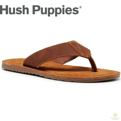 HUSH PUPPIES Yak Leather Slip On Thongs Summer Comfort Slippers