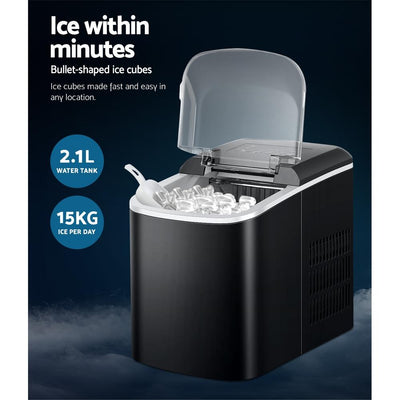 2.1L Ice Maker Machine Commercial Portable Ice Makers Cube Tray Countertop Bar - Payday Deals