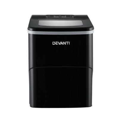 DEVANTi Portable Ice Cube Maker Machine 2L Home Bar Benchtop Easy Quick Black - Payday Deals