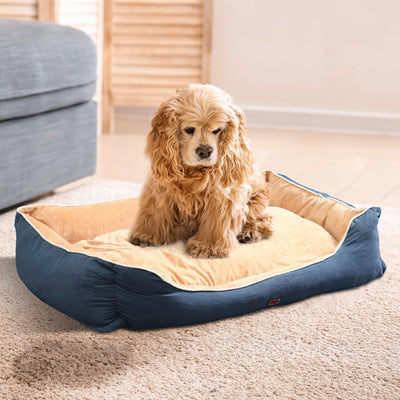 PaWz Pet Bed Mattress Dog Cat Pad Mat Puppy Cushion Soft Warm Washable M Blue