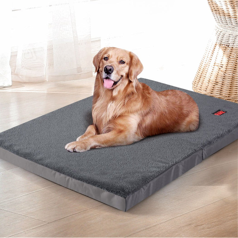 PaWz Pet Bed Foldable Dog Puppy Beds Cushion Pad Pads Soft Plush Cat Pillow L - Payday Deals