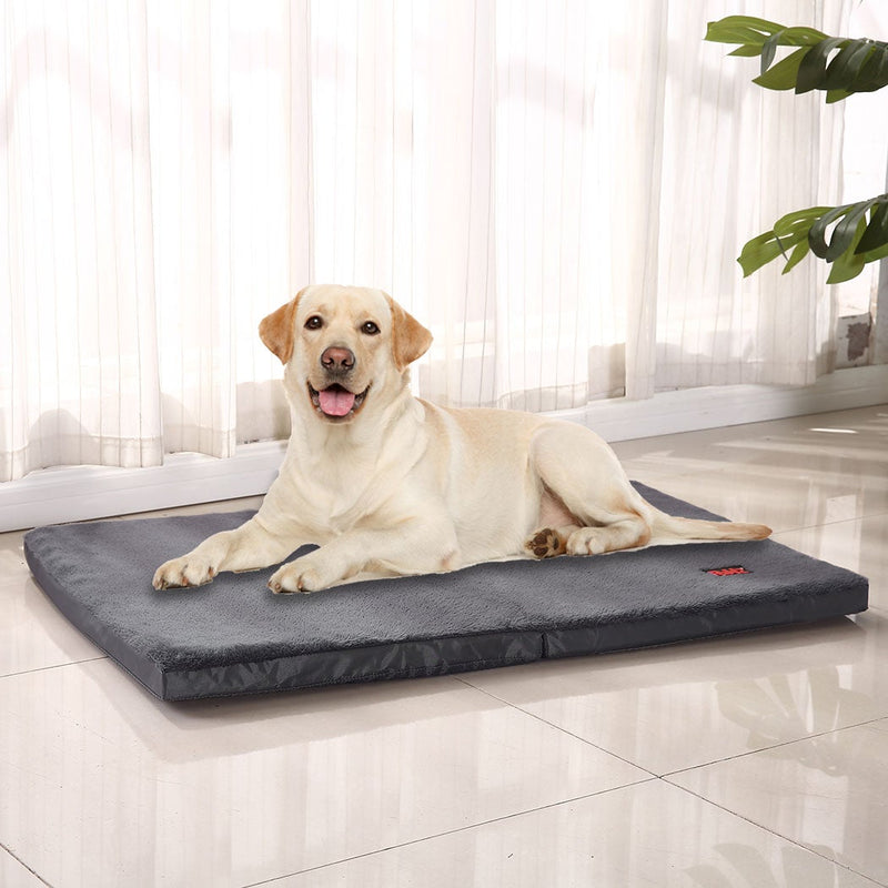 PaWz Pet Bed Foldable Dog Puppy Beds Cushion Pad Pads Soft Plush Cat Pillow L - Payday Deals