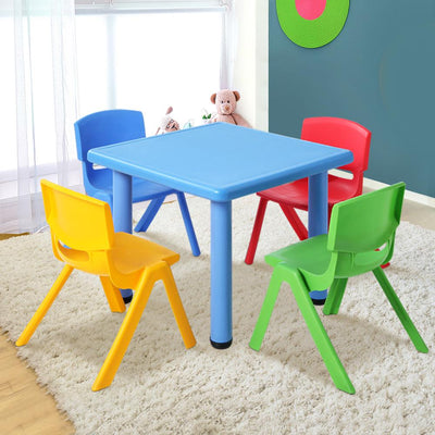 Keezi 5 Piece Kids Table and Chair Set - Blue - Payday Deals