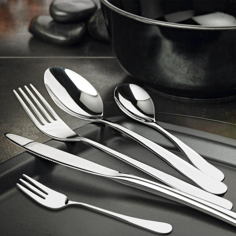Cutlery Set Stainless Steel Knife Fork Spoon Kitchen Tableware Set Silver 120PCS