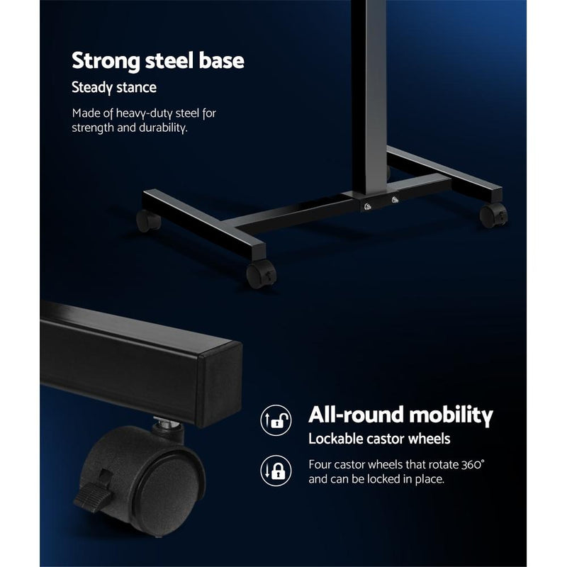 Artiss Laptop Table Desk Adjustable Stand - Black - Payday Deals