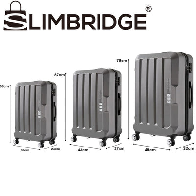 3pcs Luggage Sets Travel Hard Case Lightweight Suitcase TSA lock Dark Grey - Payday Deals