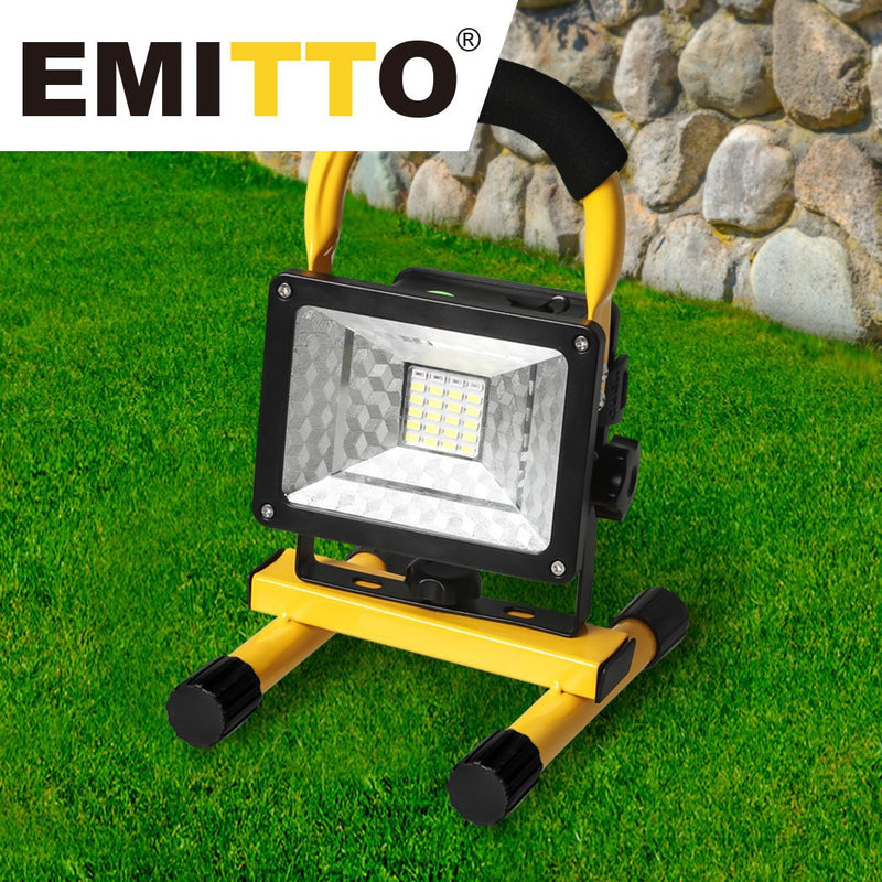 30W LED Flood Light Portable Rechargeable Garden Spotlight Outdoor Work Lights - Payday Deals