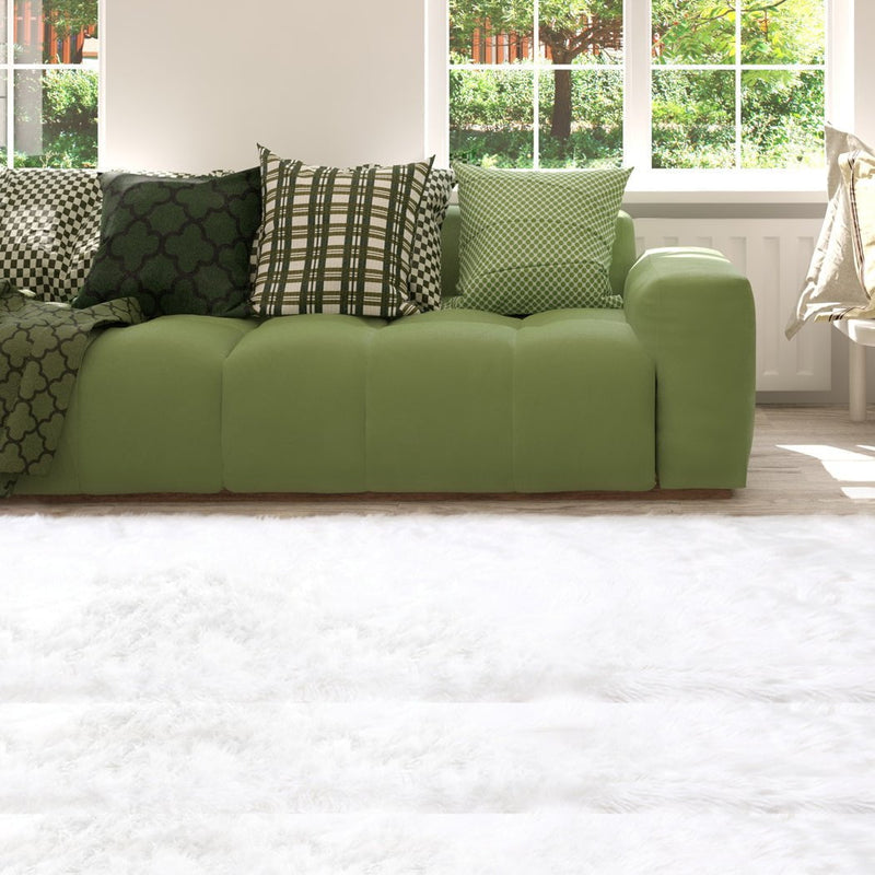 Floor Rugs Sheepskin Shaggy Rug Area Carpet Bedroom Living Room Mat 60X120 White