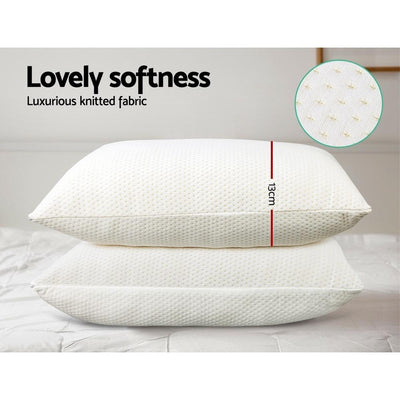 Giselle Bedding Set of 2 Visco Elastic Memory Foam Pillows - Payday Deals