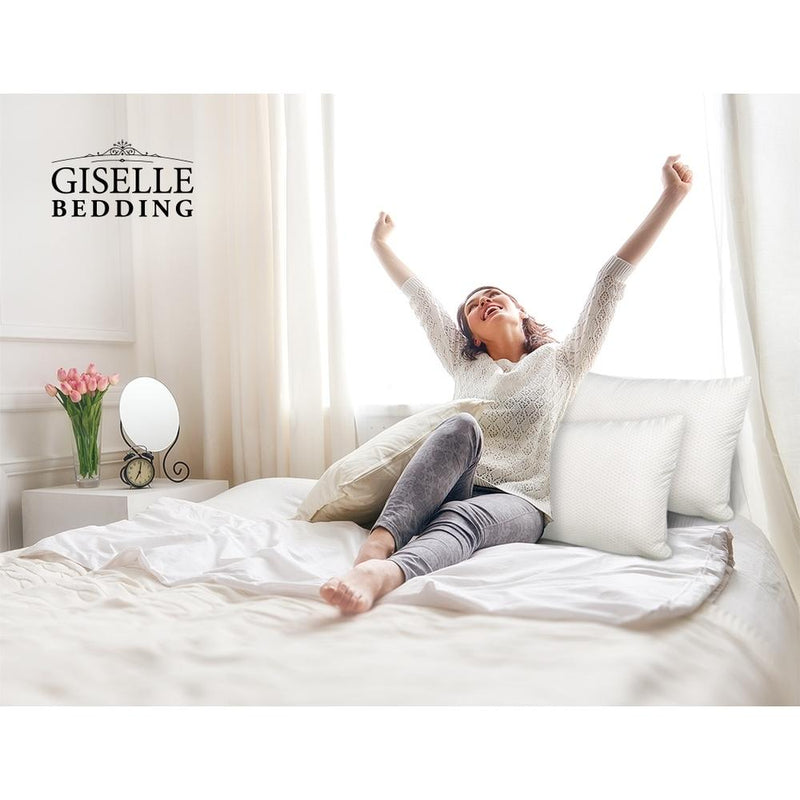 Giselle Bedding Set of 2 Visco Elastic Memory Foam Pillows - Payday Deals