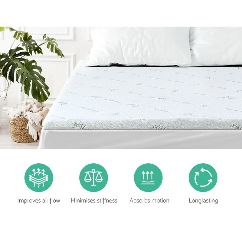 Giselle Bedding 11-zone Memory Foam Mattress Topper 8cm - Double - Payday Deals