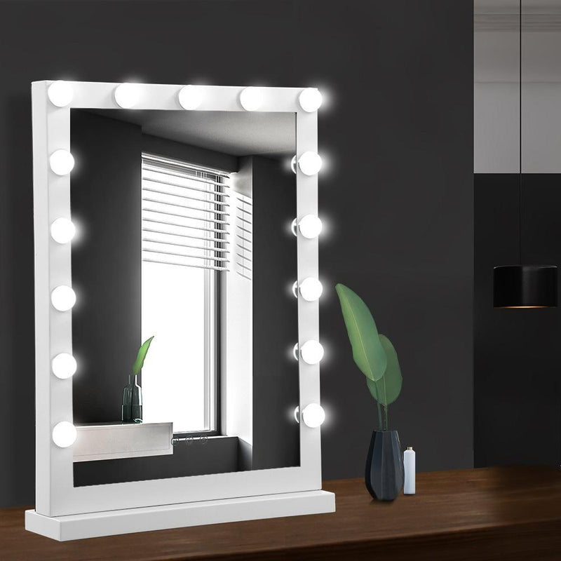 Embellir Hollywood Makeup Mirror With Light 15 LED Bulbs Vanity Lighted Stand - Payday Deals