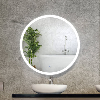 Embellir LED Wall Mirror Bathroom Mirrors With Light 90CM Decor Round Decorative - Payday Deals