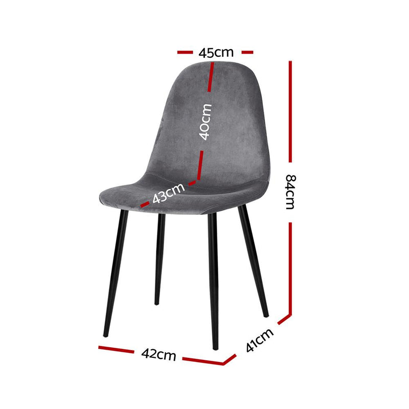 4 X Artiss Dining Chairs Dark Grey - Payday Deals