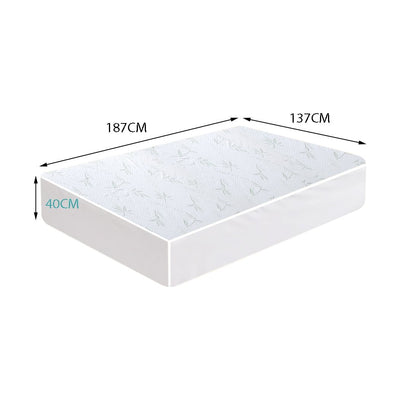 DreamZ Fully Fitted Waterproof Breathable Bamboo Mattress Protector Double Size - Payday Deals