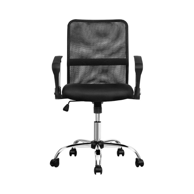 Artiss Office Chair Gaming Chair Computer Mesh Chairs Executive Mid Back Black - Payday Deals