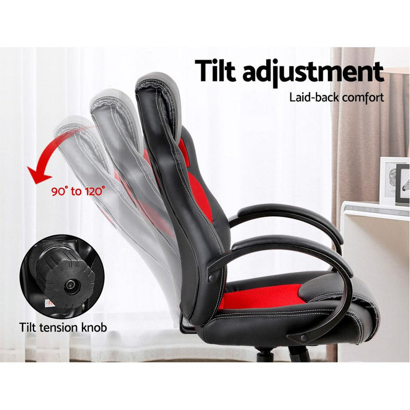 Artiss Gaming Chair Computer Office Chairs Red & Black - Payday Deals