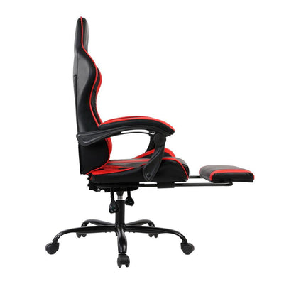Gaming Office Chair Computer Seating Racer Black and Red - Payday Deals