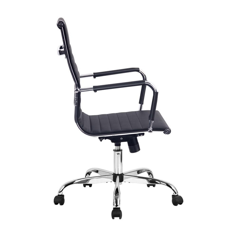 Artiss Gaming Office Chair Computer Desk Chairs Home Work Study Black Mid Back - Payday Deals