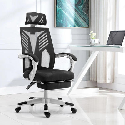 Artiss Gaming Office Chair Computer Desk Chair Home Work Recliner White - Payday Deals