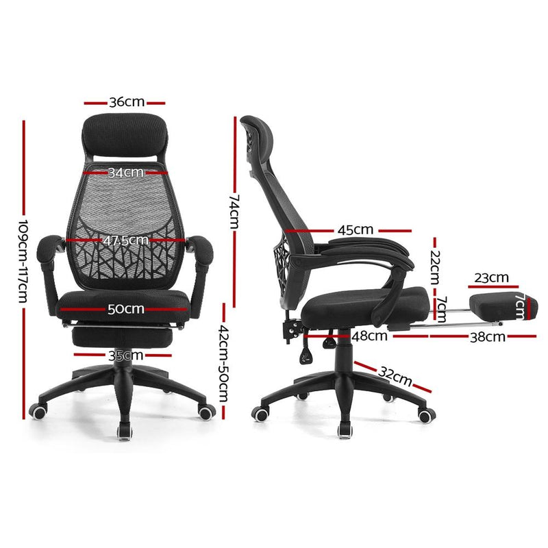 Artiss Gaming Office Chair Computer Desk Chair Home Work Study Black - Payday Deals