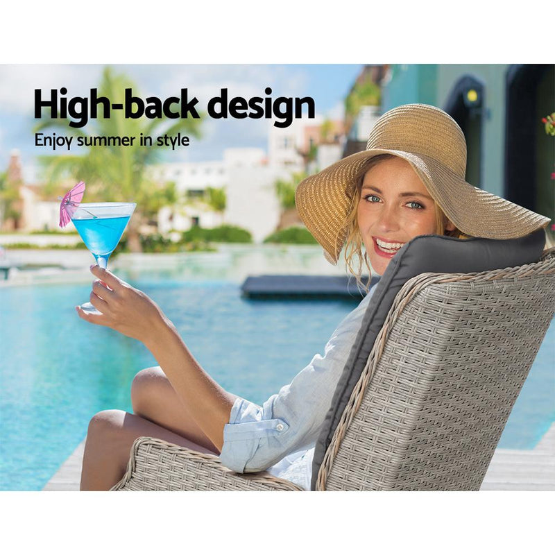 Gardeon Sun lounge Setting Recliner Chair Outdoor Furniture Patio Wicker Sofa - Payday Deals