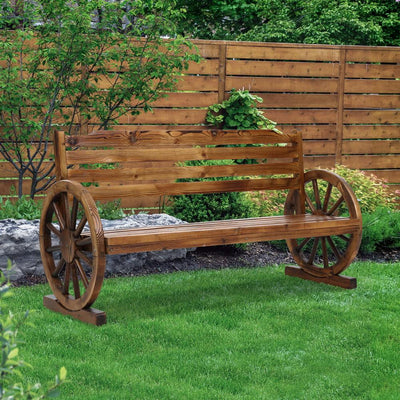 Gardeon Garden Bench Wooden Wagon Chair 3 Seat Outdoor Furniture Backyard Lounge - Payday Deals