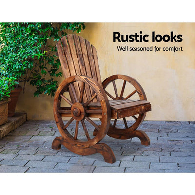Gardeon Wooden Wagon Chair Outdoor - Payday Deals