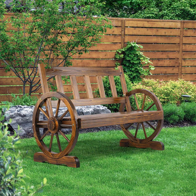 Gardeon Wooden Wagon Wheel Chair - Payday Deals