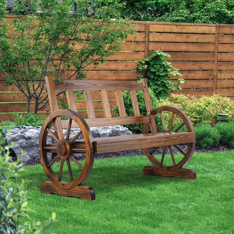 Gardeon Wooden Wagon Wheel Chair - Payday Deals
